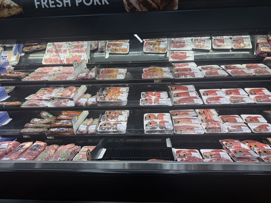 Fresh meat counter